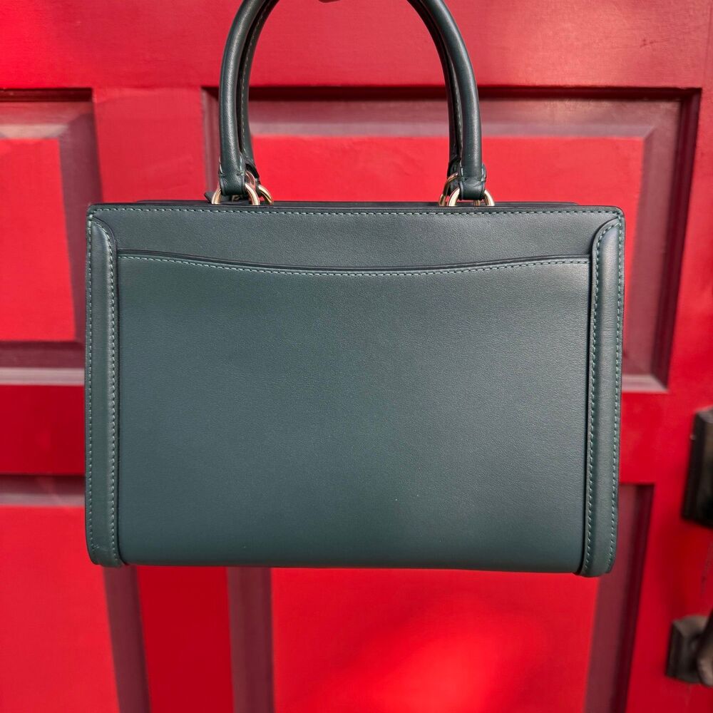 Coach Zoe Carryall Teal Leather Tote Crossbody Bag Creed G1981-F72667 - Picture 11 of 14